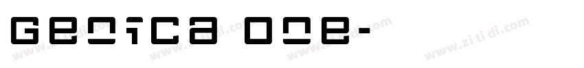 Genica One字体转换